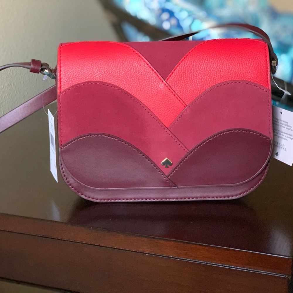 kate spade Red & Burgundy Leather Crossbody Bag